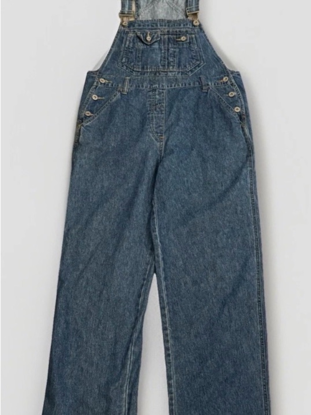 Women's Denim Bib Overalls in Dark Blue